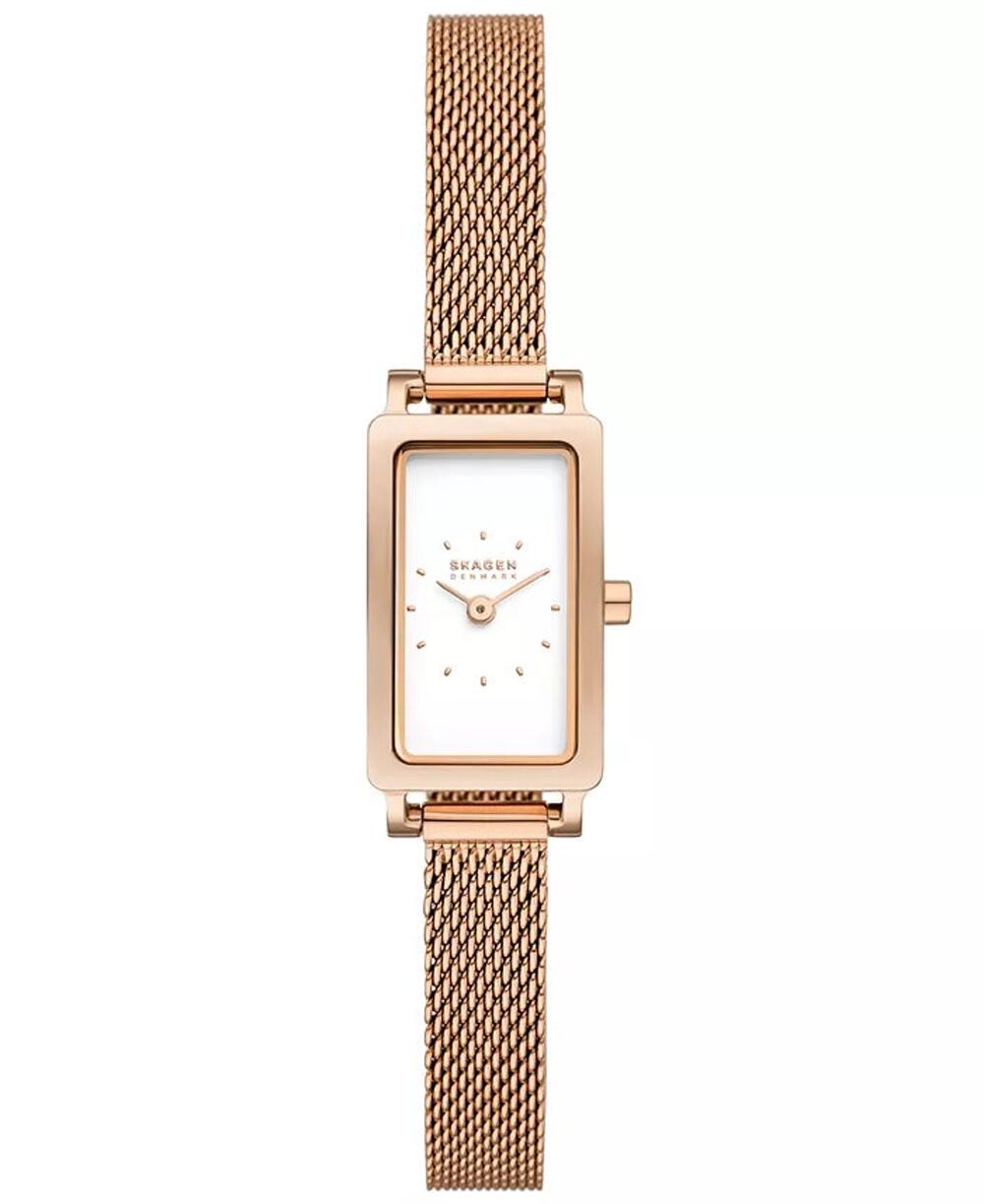 Skagen Women's Hagen Micro Two Hand Rose Gold-Tone Stainless Steel 30mm